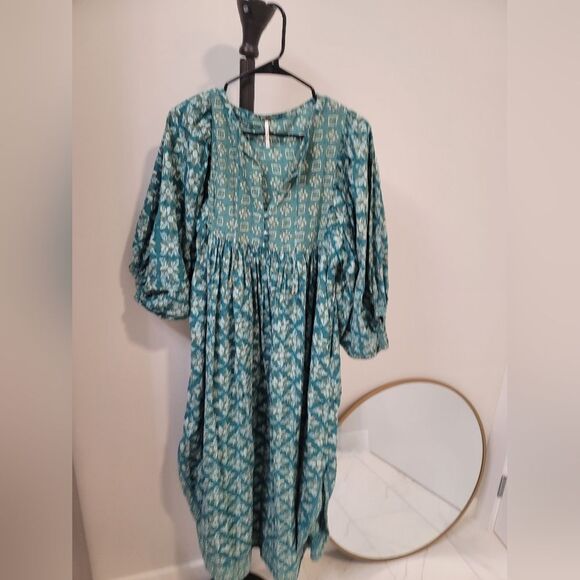 Free People Forest Hazy Maisy Oversized Maxi Dress Green Xs - Picture 2 of 11
